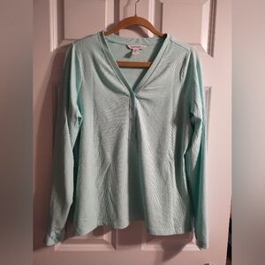 Athleta Uptempo Ribbed Henley Women's Mint Green